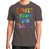 District T-Shirt (on man) Heather brown neveragaintobemade