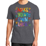 District T-Shirt (on man) Heather charcoal neveragaintobemade