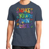 District T-Shirt (on man) Heather navy neveragaintobemade