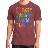 District T-Shirt (on man) Heather red neveragaintobemade