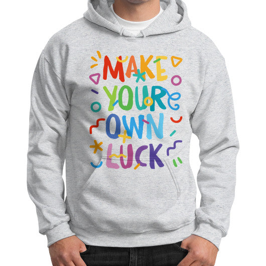 Gildan Hoodie (on man) Ash grey neveragaintobemade