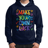 Gildan Hoodie (on man) Navy neveragaintobemade