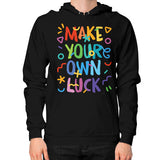 Hoodie (on man) Black neveragaintobemade