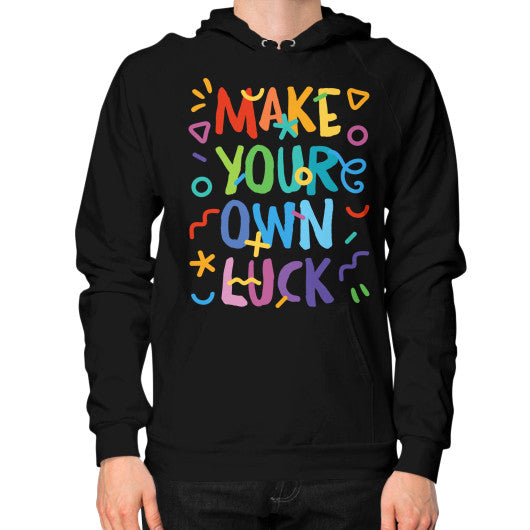 Hoodie (on man) Black neveragaintobemade