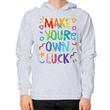 Hoodie (on man) Heather grey neveragaintobemade