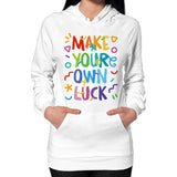 Hoodie (on woman) White neveragaintobemade