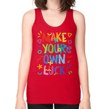 Unisex Fine Jersey Tank (on woman) Red neveragaintobemade