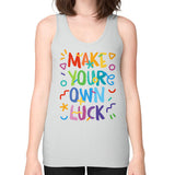 Unisex Fine Jersey Tank (on woman) Silver neveragaintobemade