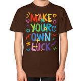 Unisex T-Shirt (on man) Brown neveragaintobemade