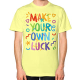 Unisex T-Shirt (on man) Lemon neveragaintobemade