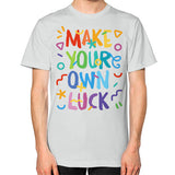 Unisex T-Shirt (on man) Silver neveragaintobemade