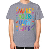 Unisex T-Shirt (on man) Tri-Blend Grey neveragaintobemade