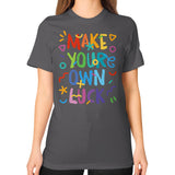 Unisex T-Shirt (on woman) Asphalt neveragaintobemade