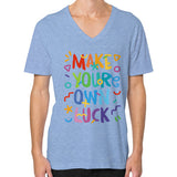 V-Neck (on man) Tri-Blend Blue neveragaintobemade