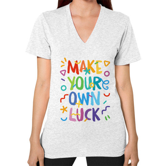 V-Neck (on woman) Ash grey neveragaintobemade