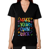 V-Neck (on woman) Black neveragaintobemade