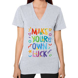 V-Neck (on woman) Heather grey neveragaintobemade