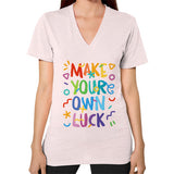 V-Neck (on woman) Light pink neveragaintobemade