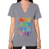 V-Neck (on woman) Slate neveragaintobemade