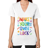 V-Neck (on woman) White neveragaintobemade