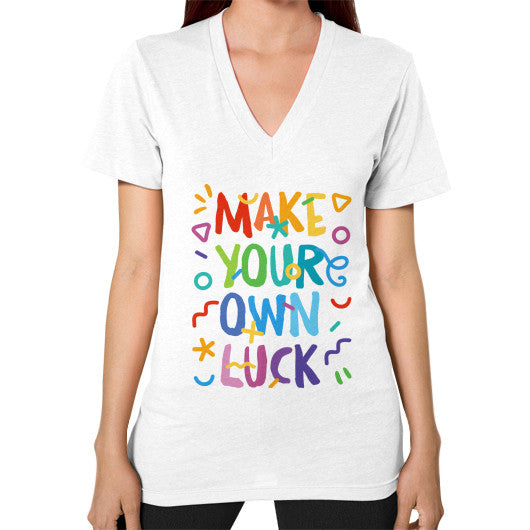 V-Neck (on woman) White neveragaintobemade