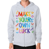 Zip Hoodie (on man) Heather grey neveragaintobemade