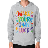 Zip Hoodie (on man) Tri-Blend Silver neveragaintobemade